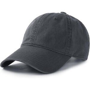 Women's Grey Vintage Washed Unstructured Baseball Cotton Adjustable Cap